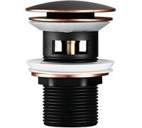POADGBCN Pulsante di Scarico a Scomparsa for lavandino del Bagno Tappo a stantuffo in Acciaio Inossidabile con Funzione sifone lavabo for Sistema di Scarico del lavandino Moderno(Chocolate)