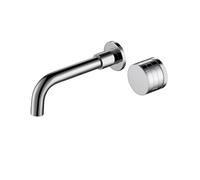 POADGBCN Rubinetto for Bagno di Lusso a Parete Maniglia Singola Installazione a 2 Fori Doppio Controllo Acqua Calda Fredda Rubinetto for lavabo Nascosto for Mobile Moderno(Silver)