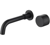 POADGBCN Rubinetto for Bagno di Lusso a Parete Maniglia Singola Installazione a 2 Fori Doppio Controllo Acqua Calda Fredda Rubinetto for lavabo Nascosto for Mobile Moderno(Black)
