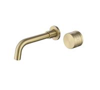 POADGBCN Rubinetto for Bagno di Lusso a Parete Maniglia Singola Installazione a 2 Fori Doppio Controllo Acqua Calda Fredda Rubinetto for lavabo Nascosto for Mobile Moderno(Gold)
