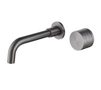 POADGBCN Rubinetto for Bagno di Lusso a Parete Maniglia Singola Installazione a 2 Fori Doppio Controllo Acqua Calda Fredda Rubinetto for lavabo Nascosto for Mobile Moderno(Grey)