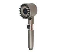 POADGBCN Soffione Doccia ad Alta Pressione Regolabile a 3 modalità con Filtro Doccia Manuale massaggiante a Risparmio idrico con Tubo Flessibile a Gancio(Gray showerhead)