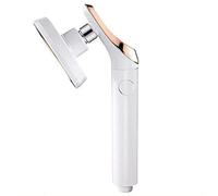 POADGBCN Soffione Doccia ad Alta Pressione Regolabile con Pulsante Singolo Doccia Manuale a Risparmio idrico per Il Bagno(White)