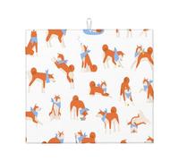 Poadnly Adorabile Akita Inu, Tappetini scolapiatti assorbenti, Tappetino scolapiatti per il bancone della cucina 41x46 cm