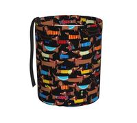 Poadnly Adoro i miei cani bassotti,Cestino per auto, cestino per rifiuti da appendere, resistente all'acqua, ideale per campeggio e viaggi.