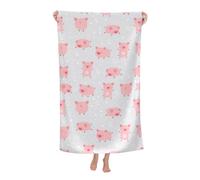 Poadnly Allegri e carini maialini, Telo mare ad asciugatura rapida 80 x 130 cm Asciugamano da bagno ultra morbido Ideale per bagno, hotel