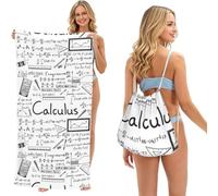 Poadnly Appassionato di matematica, geometria e calcolo differenziale e integrale., Set 2 in 1: asciugamano e borsa ripiegabile, telo mare con zainetto a sacca per viaggi, vacanze e campeggio