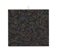 Poadnly Arcobaleno lineare geometrico stampato in 3D, Tappetini scolapiatti assorbenti, Tappetino scolapiatti per il bancone della cucina 41x46 cm