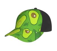 Poadnly Avocado su cibi e Bevande Verdi,Cappellino da Baseball Regolabile, Classico, da papà, da Camionista