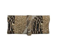 Poadnly Bellissimo ed elegante leopardo finto in pelliccia animale, Custodia morbida per occhiali, custodia portatile per occhiali, custodia antigraffio per occhiali