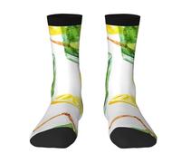 Poadnly Bevi un cocktail con ghiaccio al limone,Calzini sportivi a compressione per unisex, calze sportive per adulti