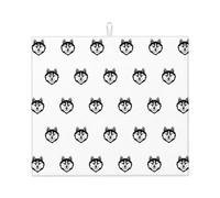 Poadnly Cane testa husky, Tappetini scolapiatti assorbenti, Tappetino scolapiatti per il bancone della cucina 41x46 cm