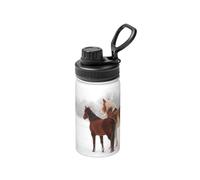 Poadnly Cavallo,Bottiglia d'acqua termica da 12 once, tazza da caffè in acciaio inossidabile, borraccia