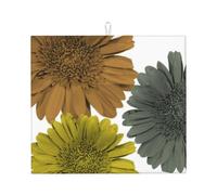 Poadnly Colori moderni autunnali, gerbere e margherite floreali, Tappetini scolapiatti assorbenti, Tappetino scolapiatti per il bancone della cucina 41x46 cm