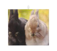 Poadnly Coniglio soffice, Tappetini scolapiatti assorbenti, Tappetino scolapiatti per il bancone della cucina 41x46 cm