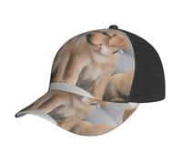 Poadnly Cuccioli di Golden Retriever e Labrador,Cappellino da Baseball Regolabile, Classico, da papà, da Camionista