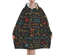 Poadnly Esperimento didattico sulle equazioni chimiche,Felpa con cappuccio oversize da donna, felpa con cappuccio, coperta in flanella