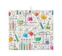 Poadnly Fiaschetta chimica e provetta, Tappetini scolapiatti assorbenti, Tappetino scolapiatti per il bancone della cucina 41x46 cm