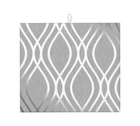Poadnly Figura geometrica in argento stampata, Tappetini scolapiatti assorbenti, Tappetino scolapiatti per il bancone della cucina 41x46 cm