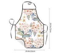 Poadnly Fiore Acquerello Pastello Botanico Rosa, Grembiuli da cucina con tasche, grembiule da cuoco impermeabile regolabile