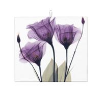Poadnly Fiori di lavanda viola della speranza, Tappetini scolapiatti assorbenti, Tappetino scolapiatti per il bancone della cucina 41x46 cm
