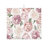 Poadnly Fiori rosa della stagione primaverile, Tappetini scolapiatti assorbenti, Tappetino scolapiatti per il bancone della cucina 41x46 cm