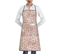 Poadnly Glitter tigre oro rosa, Grembiuli da cucina con tasche, grembiule da cuoco impermeabile regolabile