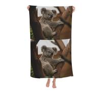 Poadnly Koala carino sull'albero, Telo mare ad asciugatura rapida 80 x 130 cm Asciugamano da bagno ultra morbido Ideale per bagno, hotel