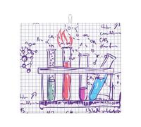 Poadnly Laboratorio di chimica scientifica, Tappetini scolapiatti assorbenti, Tappetino scolapiatti per il bancone della cucina 41x46 cm