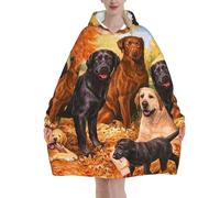 Poadnly Labrador Labrador Golden Retriever Cane Ringraziamento,Felpa con cappuccio oversize da donna, felpa con cappuccio, coperta in flanella