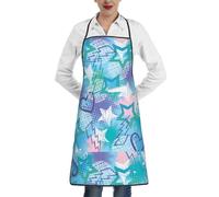 Poadnly Le rock star lampeggiano, Grembiuli da cucina con tasche, grembiule da cuoco impermeabile regolabile