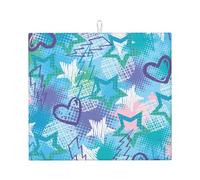 Poadnly Le rock star lampeggiano, Tappetini scolapiatti assorbenti, Tappetino scolapiatti per il bancone della cucina 41x46 cm