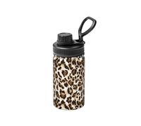 Poadnly Leopardo Ghepardo Amore per i leopardi,Bottiglia d'acqua termica da 12 once, tazza da caffè in acciaio inossidabile, borraccia