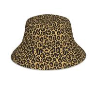Poadnly Leopardo Nero Giallo, Cappello da Pescatore per Adulti, Cappello da Sole, Berretto da Corsa Riflettente Notturno, Cappelli da Pescatore