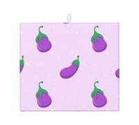 Poadnly Melanzane Verdura Frutta, Tappetini scolapiatti assorbenti, Tappetino scolapiatti per il bancone della cucina 41x46 cm