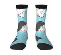 Poadnly Modello del cane da pastore inglese antico,Calzini sportivi a compressione per unisex, calze sportive per adulti