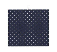 Poadnly Moderno ed elegante blu navy con pois dorati, Tappetini scolapiatti assorbenti, Tappetino scolapiatti per il bancone della cucina 41x46 cm