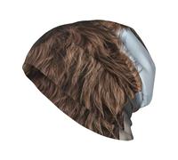 Poadnly Mucca delle Highlands, Fauna Selvatica Scozzese,Cappello Lavorato a Maglia con Berretto, Passamontagna in Poliestere, Berretto Largo, Cappello da Corsa