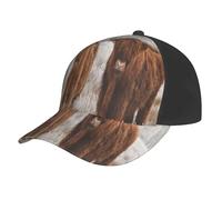 Poadnly Mucca Scozzese delle Highlands innevate d'inverno,Cappellino da Baseball Regolabile, Classico, da papà, da Camionista