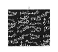 Poadnly Note Musica Melodia, Tappetini scolapiatti assorbenti, Tappetino scolapiatti per il bancone della cucina 41x46 cm