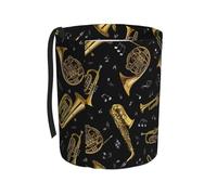 Poadnly Note musicali della tromba,Cestino per auto, cestino per rifiuti da appendere, resistente all'acqua, ideale per campeggio e viaggi.