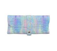 Poadnly Ologramma colorato arcobaleno olografico, Custodia morbida per occhiali, custodia portatile per occhiali, custodia antigraffio per occhiali