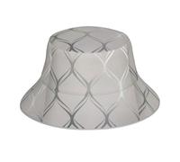 Poadnly Onda Geometrica Grigio Argento, Cappello da Pescatore per Adulti, Cappello da Sole, Berretto da Corsa Riflettente Notturno, Cappelli da Pescatore