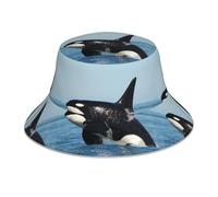 Poadnly Orca Stampata, Cappello da Pescatore per Adulti, Cappello da Sole, Berretto da Corsa Riflettente Notturno, Cappelli da Pescatore