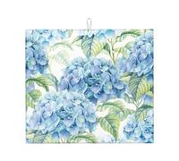 Poadnly Ortensia acquerello stampato, Tappetini scolapiatti assorbenti, Tappetino scolapiatti per il bancone della cucina 41x46 cm