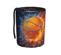 Poadnly Palla da basket in fiamme e acqua,Cestino per auto, cestino per rifiuti da appendere, resistente all'acqua, ideale per campeggio e viaggi.
