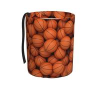 Poadnly Pallone da basket arancione,Cestino per auto, cestino per rifiuti da appendere, resistente all'acqua, ideale per campeggio e viaggi.