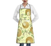 Poadnly Pangolini e margherite, Grembiuli da cucina con tasche, grembiule da cuoco impermeabile regolabile