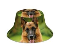 Poadnly Pastore Tedesco Felice Stampato, Cappello da Pescatore per Adulti, Cappello da Sole, Berretto da Corsa Riflettente Notturno, Cappelli da Pescatore