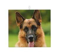 Poadnly Pastore tedesco felice stampato, Tappetini scolapiatti assorbenti, Tappetino scolapiatti per il bancone della cucina 41x46 cm